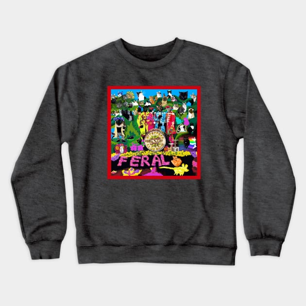 Feral Cat Club Band Crewneck Sweatshirt by TAP4242